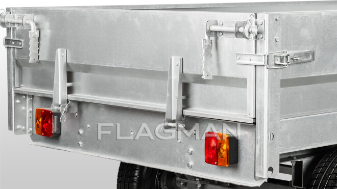 Прицеп Flagman | Флагман C/ПТТ — 1,0 с ПСМ к мини-трактору (самосвальный)
