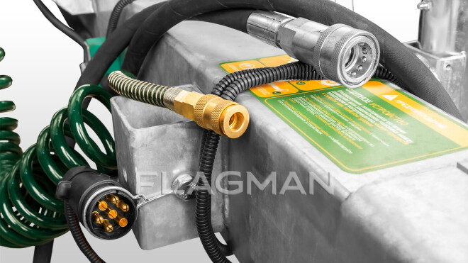 Прицеп Flagman | Флагман C/ПТТ — 3,5 с ПСМ к трактору (самосвальный на три стороны)