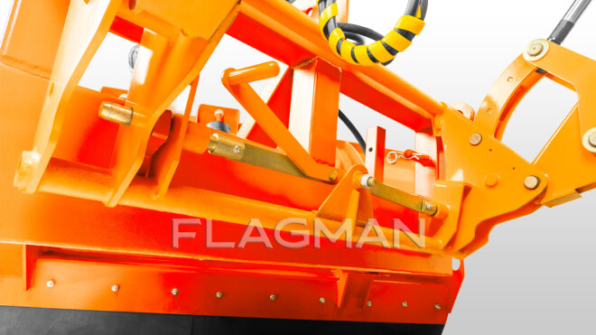 Отвал Flagman | Флагман 04 FP к фронтальному погрузчику с пружинными амор. и гидроповоротом (1,8 м)