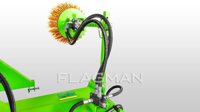 Щётка подметальная с бункером Flagman | Флагман PRO (1,85) с боковой щёткой